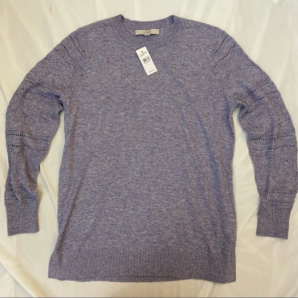 NWT Loft Purple Sweater Size L